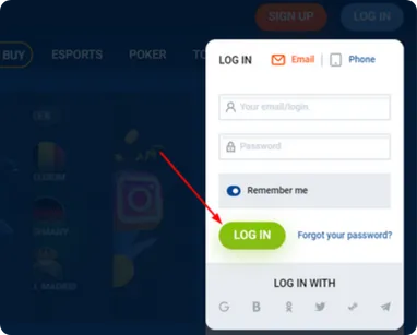 Confirm login button